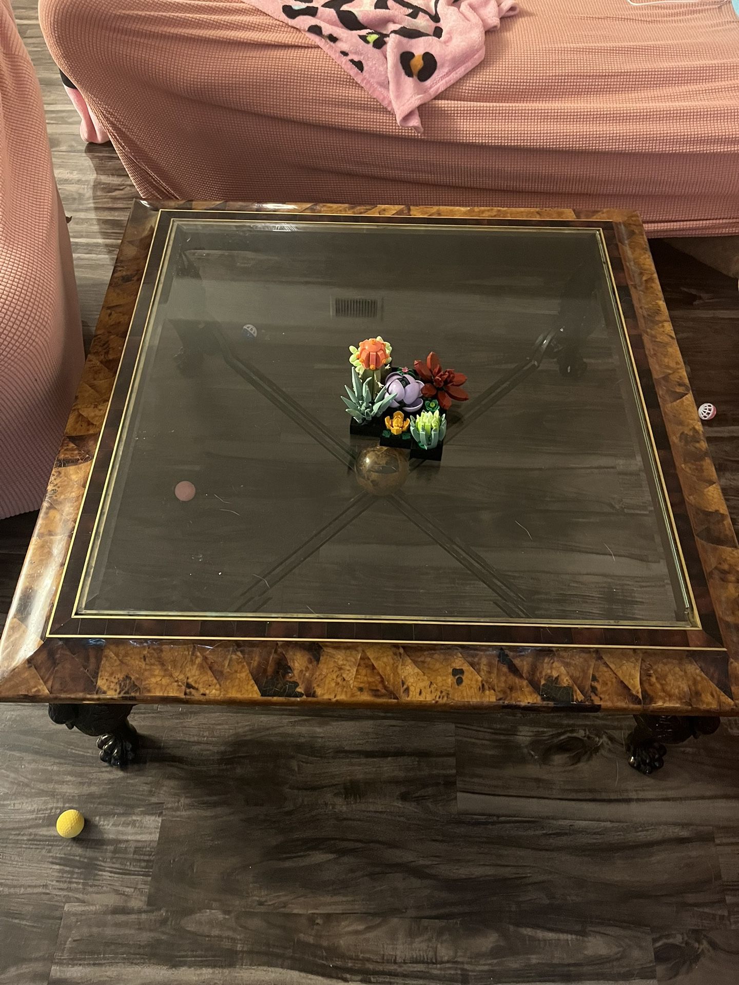 glass coffee table
