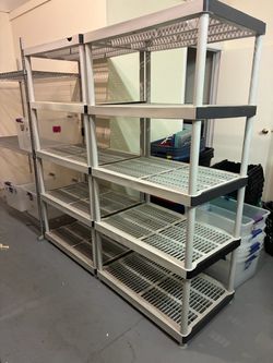 5 Tier plastic shelves - Garage / Warehouse / Storage