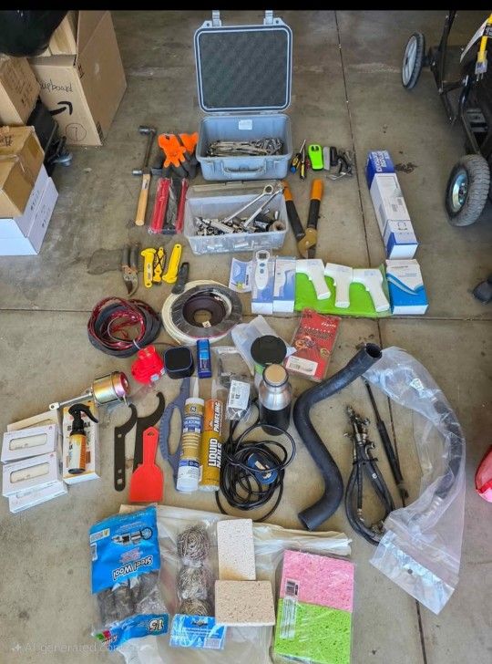 Lot Of Tools Sockets Ratchets Wrenches Hammer Screw Drivers