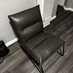 Grey Leather Office Chair