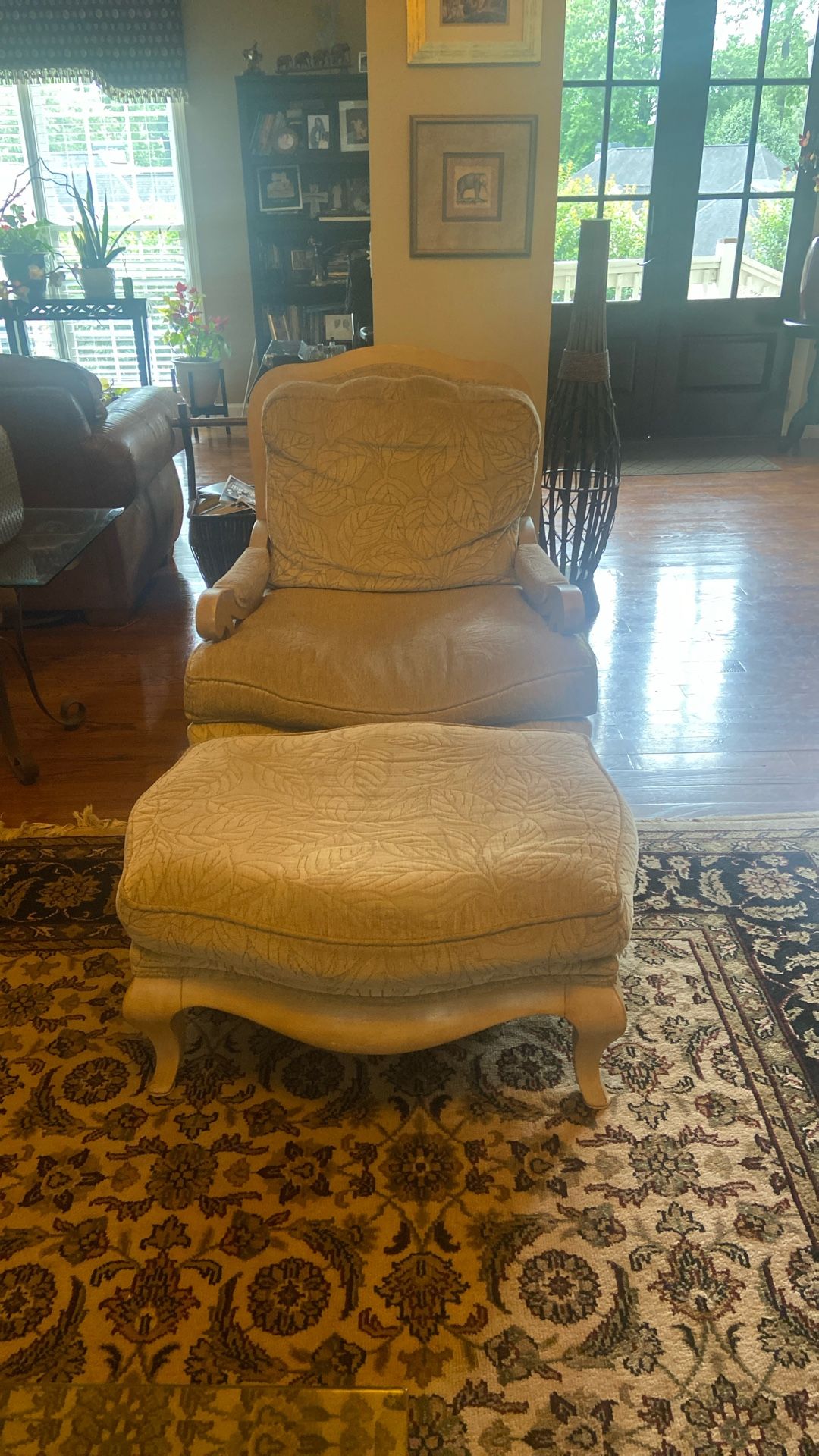 Gently Used Chair And Ottoman