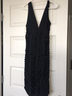 Black scrunch dress
