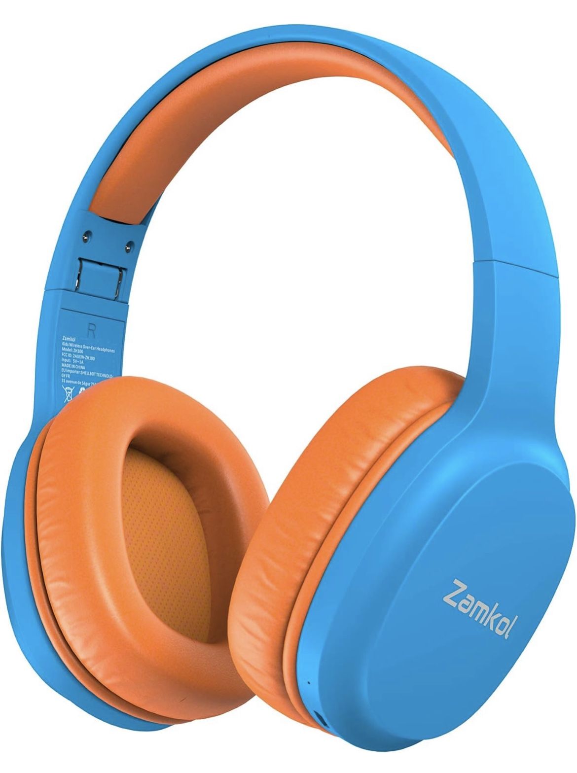 ZAMKOL Kids Wireless Headphones, Bluetooth 5.0, 40 Hours Playing Time, Portable Foldable Stereo Wireless Headset with Microphone