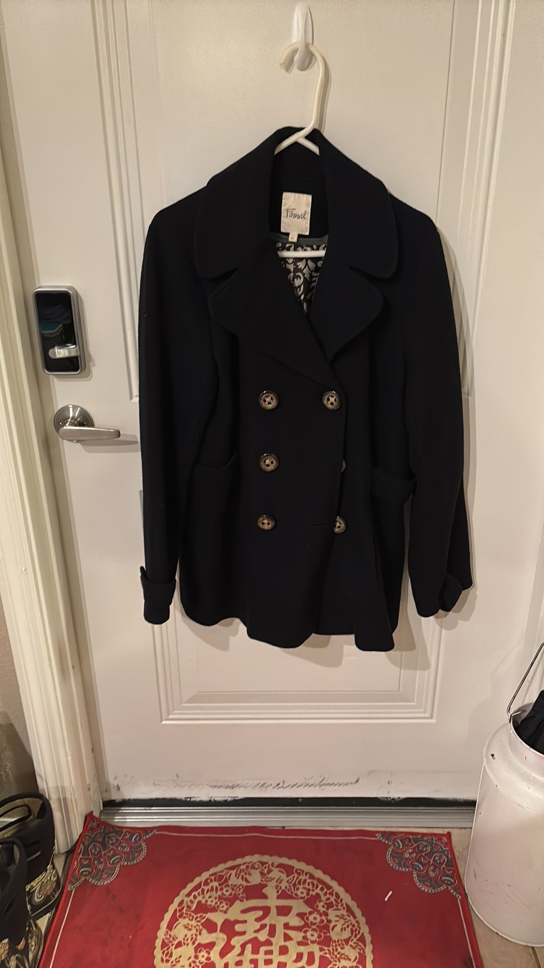 Fossil Black pea coat