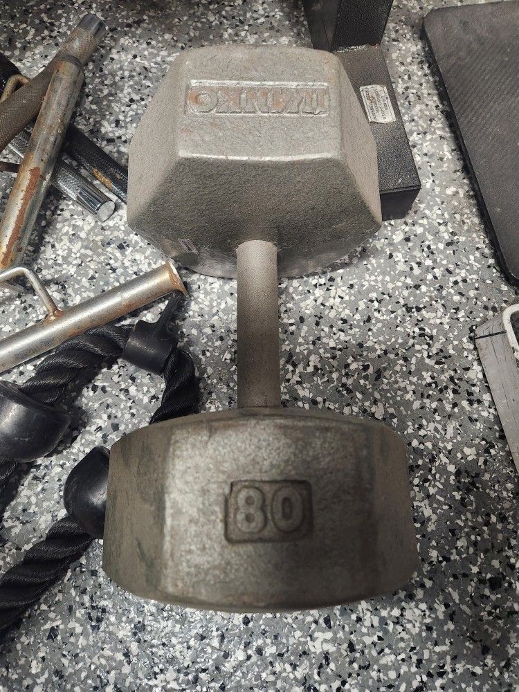 Ivanko 80lb Single Dumbbell Gym Weight