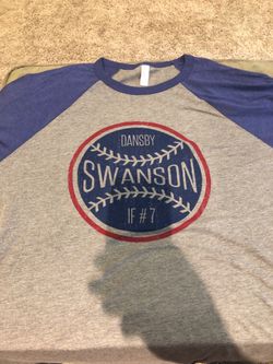 Dansby Swanson Atlanta Braves 3/4 sleeve Baseball shirt new XL