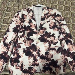 Brand New J. Ferrar Floral Blazer - 38 Short