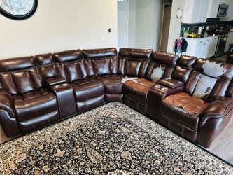 Free Recliner Sectional Sofa – 5 Seater with 3 Working Recliners