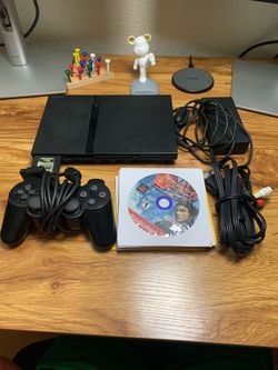 Sony PlayStation 2 PS2 Slim Black Console Bundle Games Memory Card Tested Working