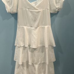 Women White Long Dresses M-L