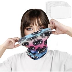 Neck Gaiter Face Mask with Filter Neck Wrap UV Face Cover Balaclava