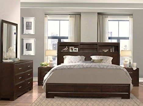 Walnut 5 Piece Bedroom Set