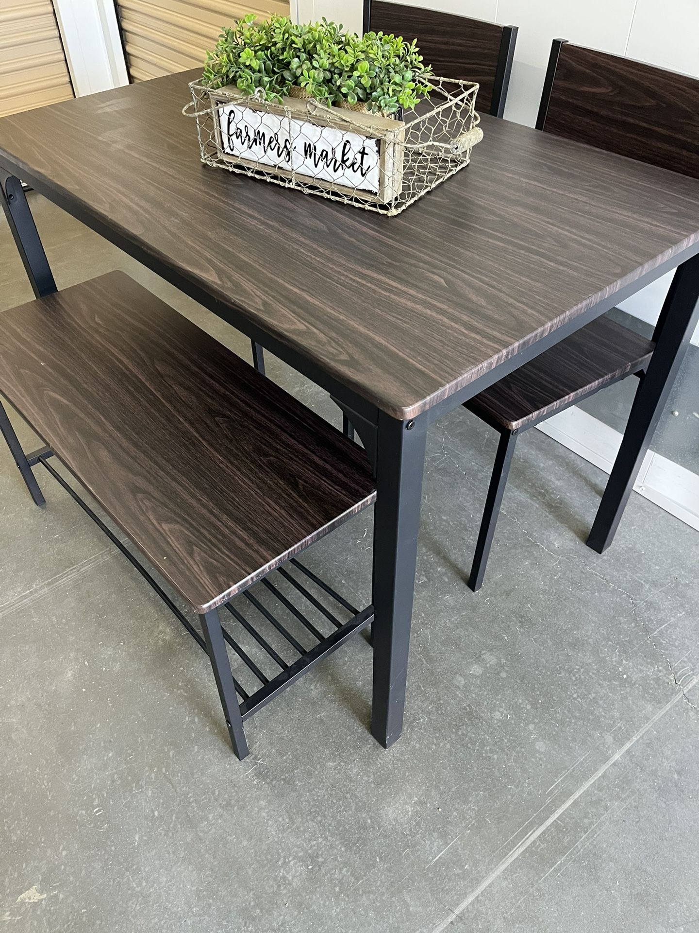 Table And 2 Chairs With A Bench For Extra Seating
