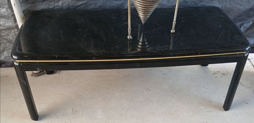 Black Coffee Table with gold trim