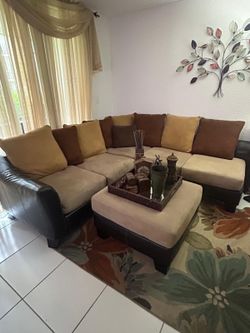 Sectional with ottoman