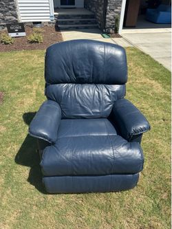 Blue La-Z-Boy recliner