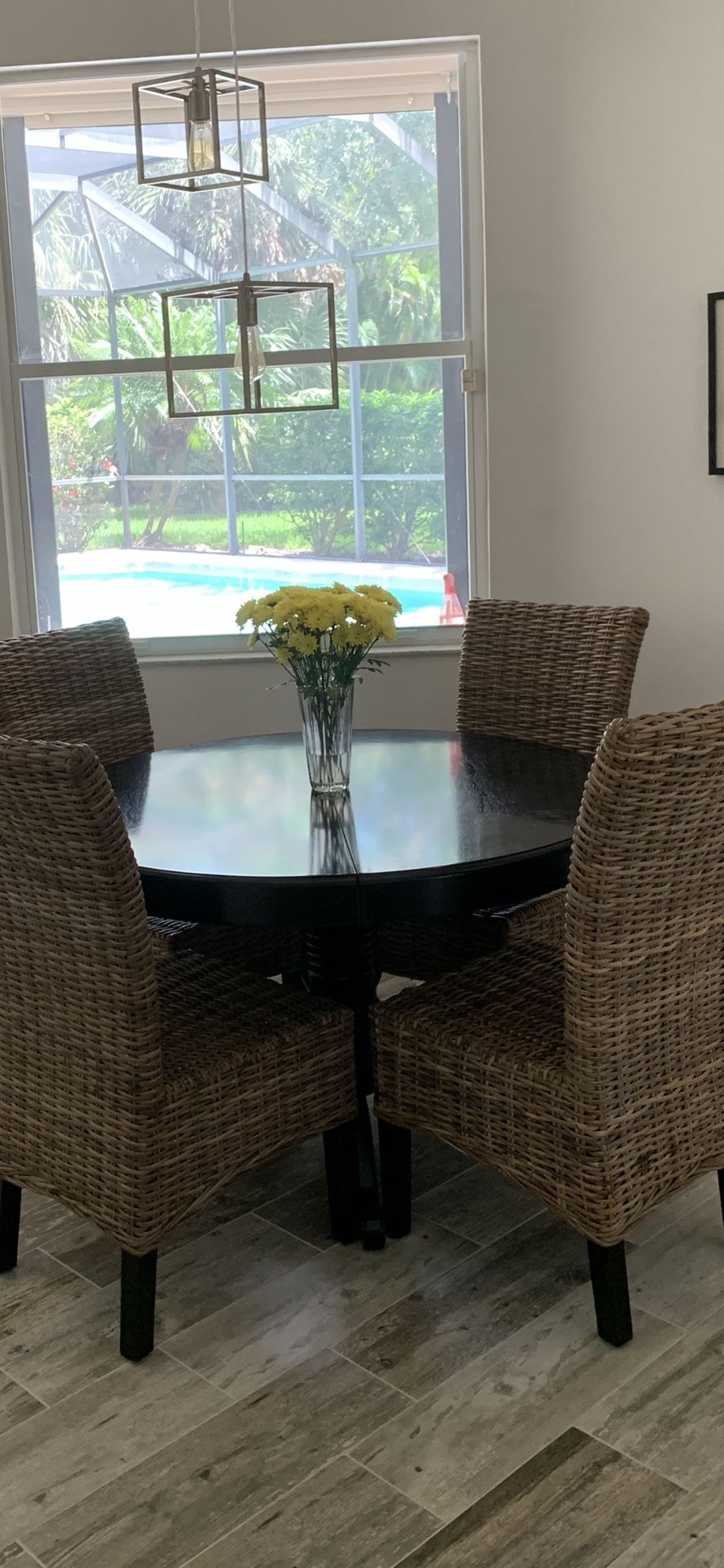 Black Kitchen Table  and 4 Chairs 