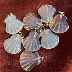 Opalite Seashell Pendants
