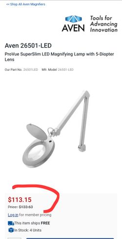 ProVue SuperSlim LED Magnifying Lamp with 5-Diopter Lens

