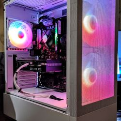 White Custom Gaming PC i5 9400 RTX 3050 8Gb 16Gb