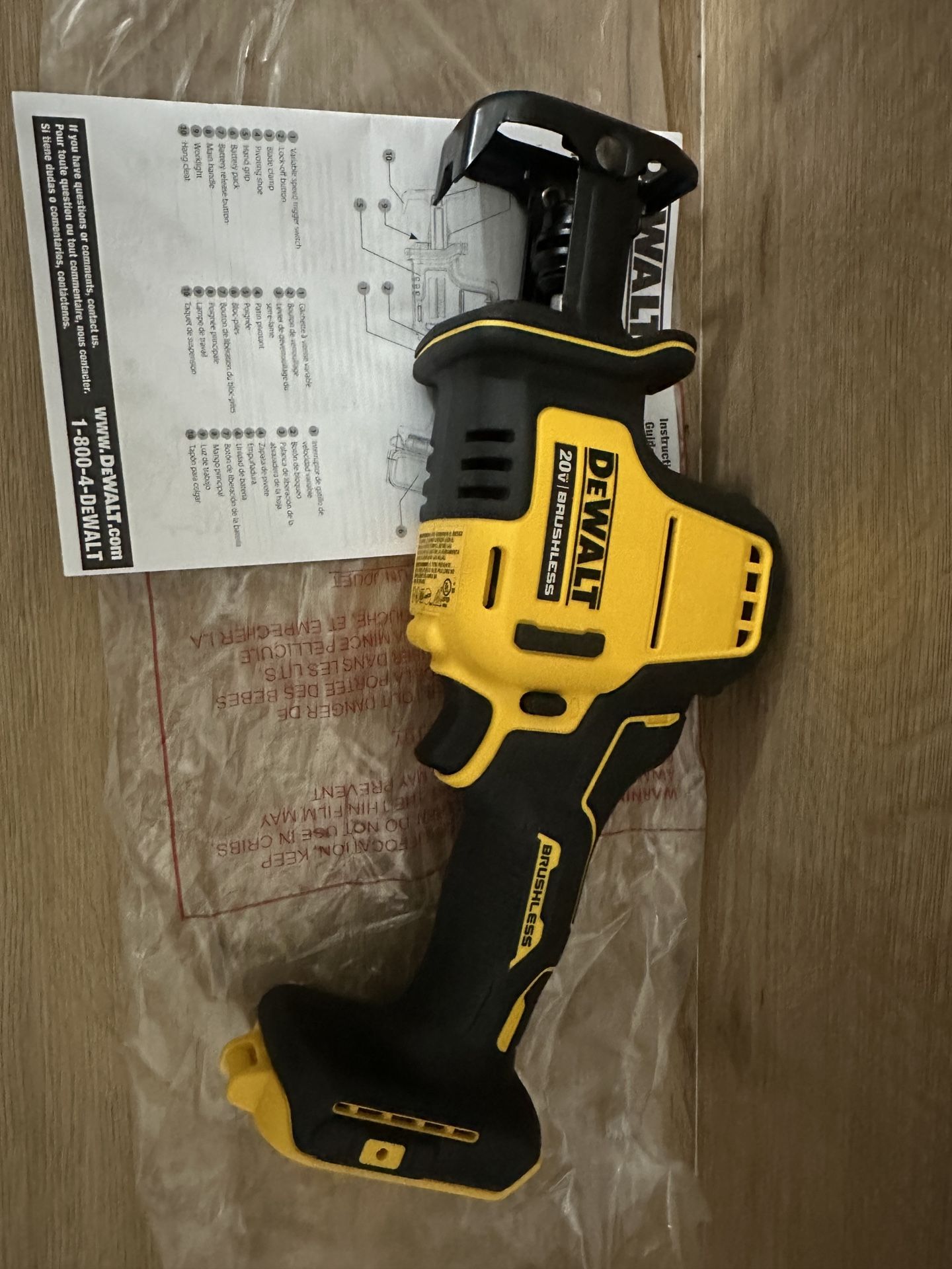 Dewalt 20v Single Hand Reciprocating Saw (new)