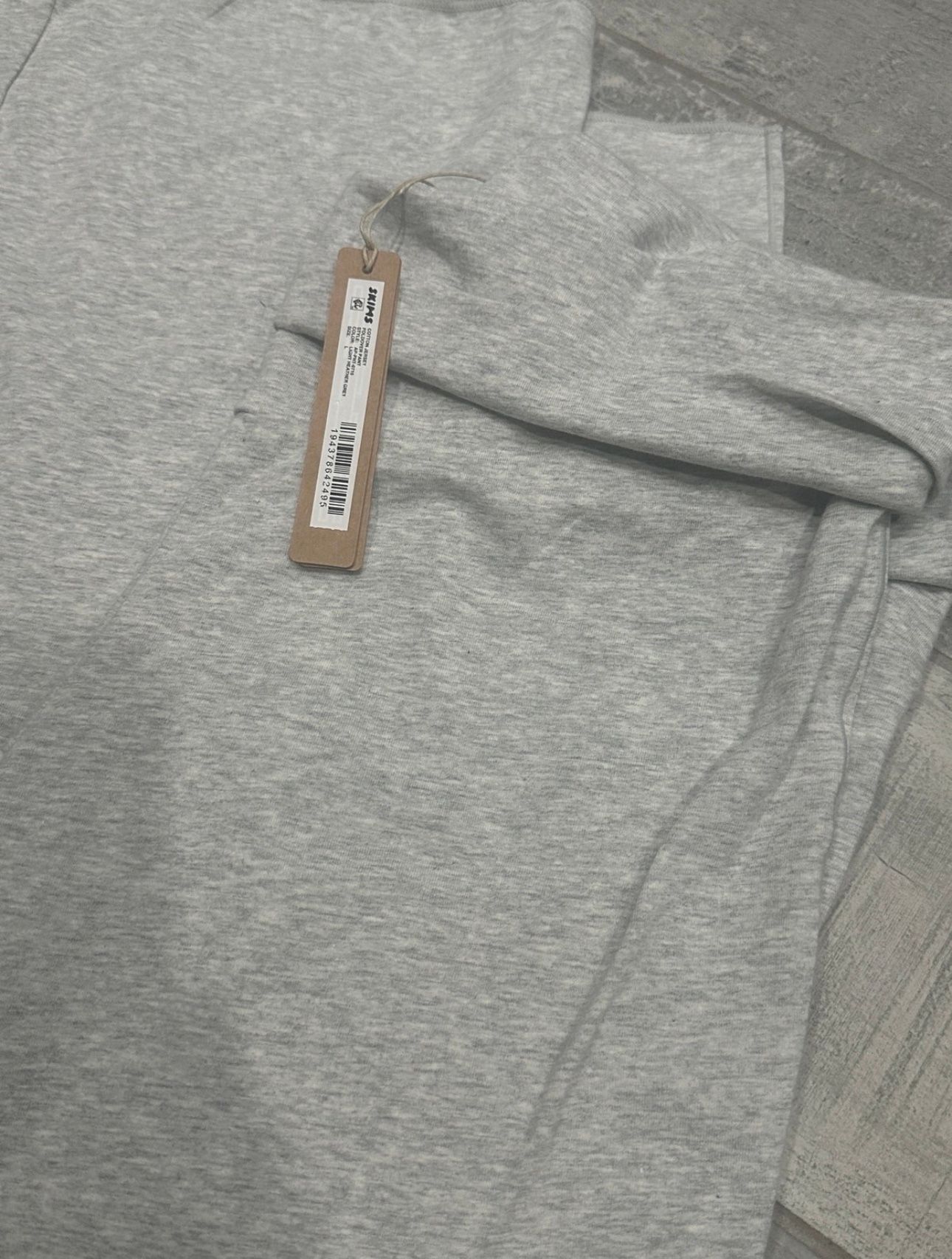 Skims Cotton Jersey Foldover Pants Soft Heather Grey Comfy Lounge Pant