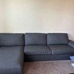 Dark Grey IKEA Sectional Couch