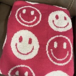 Pink Smiley Blanket 