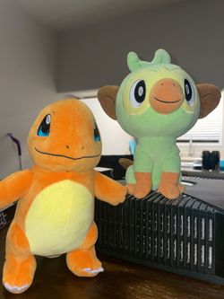 Charmander and Grookey Pokémon Plushy