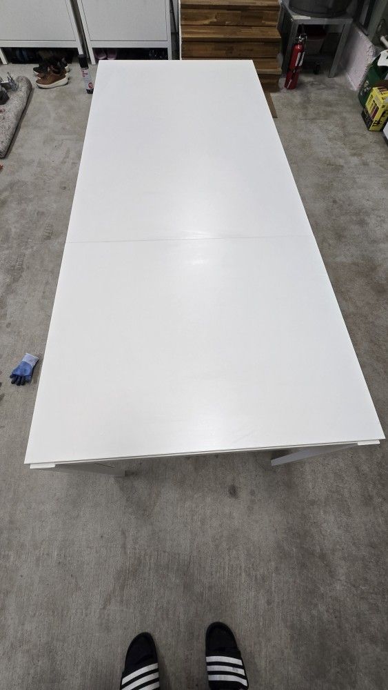 Ikea Vihal extendable table, white (47 1/4"-70 7/8" x 29 1/2" x 29 1/8"