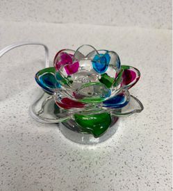 LED Flower Night Light Color Changing Multicolor Corded Electric Indoor