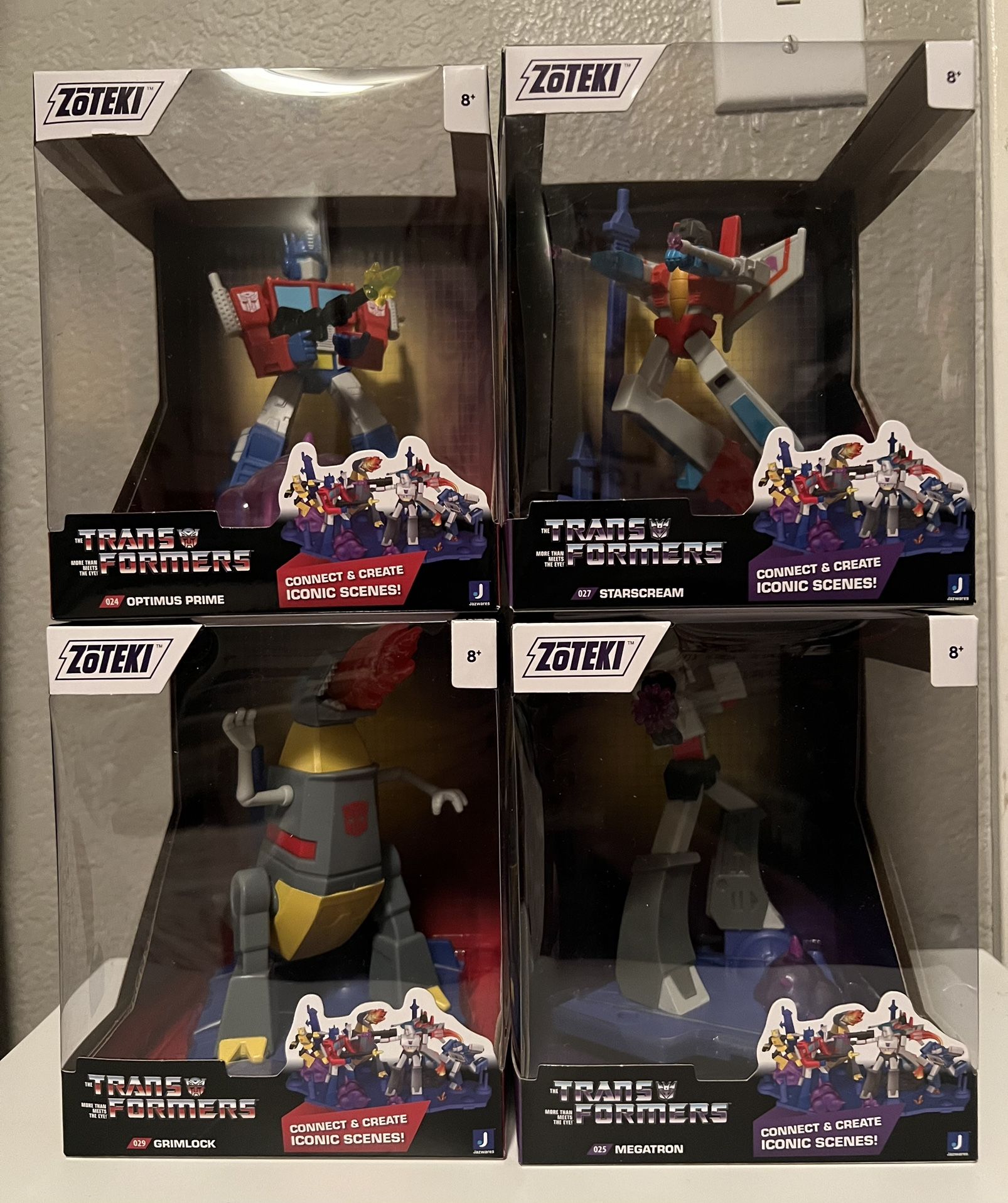 Zoteki TRANSFORMERS Grimlock, Megatron, Starscream and Optimus Prime 4" Figures