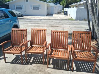 Teak chair set