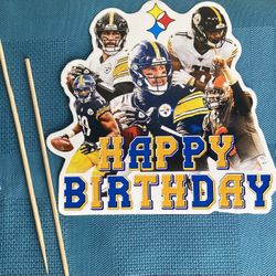NFL Pittsburg Steelers Birthday Party Decoration Cake Toppers 