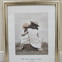 2 Framed Pictures - Kids & Inspirational Quotes