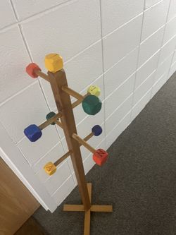 46 Inch Hat Rack With Colorful Hooks