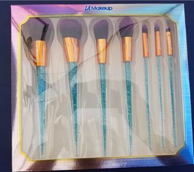 7pcs glitter makeup brush set