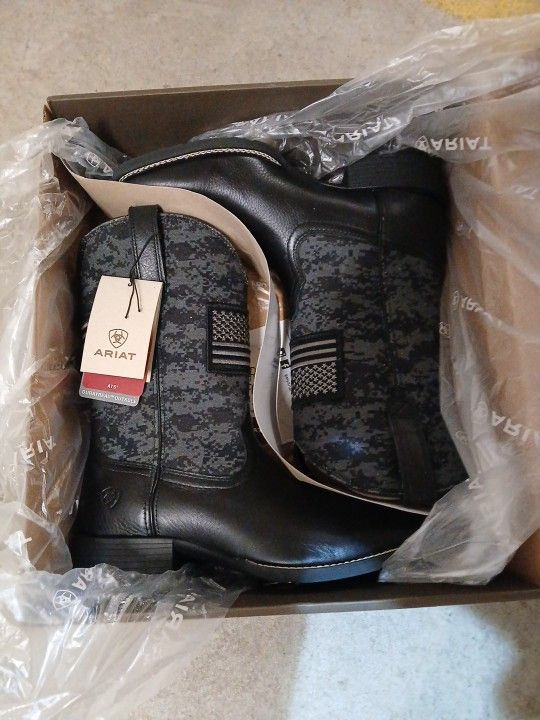 Ariot Mens Patriot Black Boots Size 12m