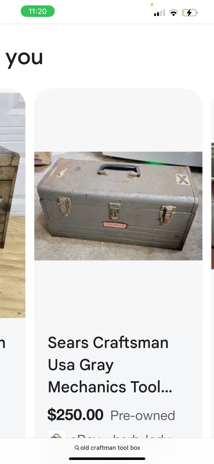 Craftsman Toolbox Antique