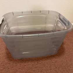 Clear Plastic Storage Bin 40Qt
