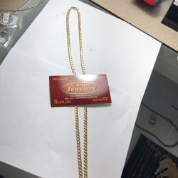 14 Kt Genuine Gold “ CURB” Necklace 24” 