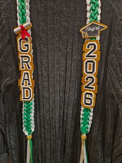 Graduation Leis with with embroidered year 2026 BLOW OUT Sale starting at 13.00