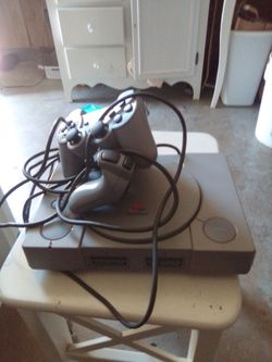 Sony PlayStation 1 Console with Two Controllers