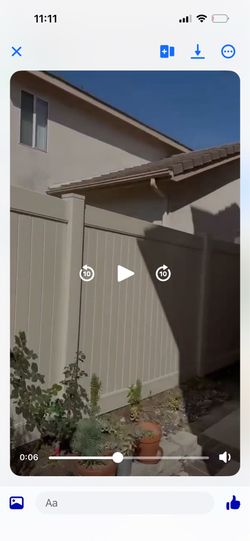 Tan Color Vinyl Fence