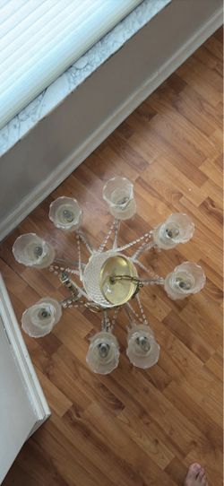 Glass chandelier