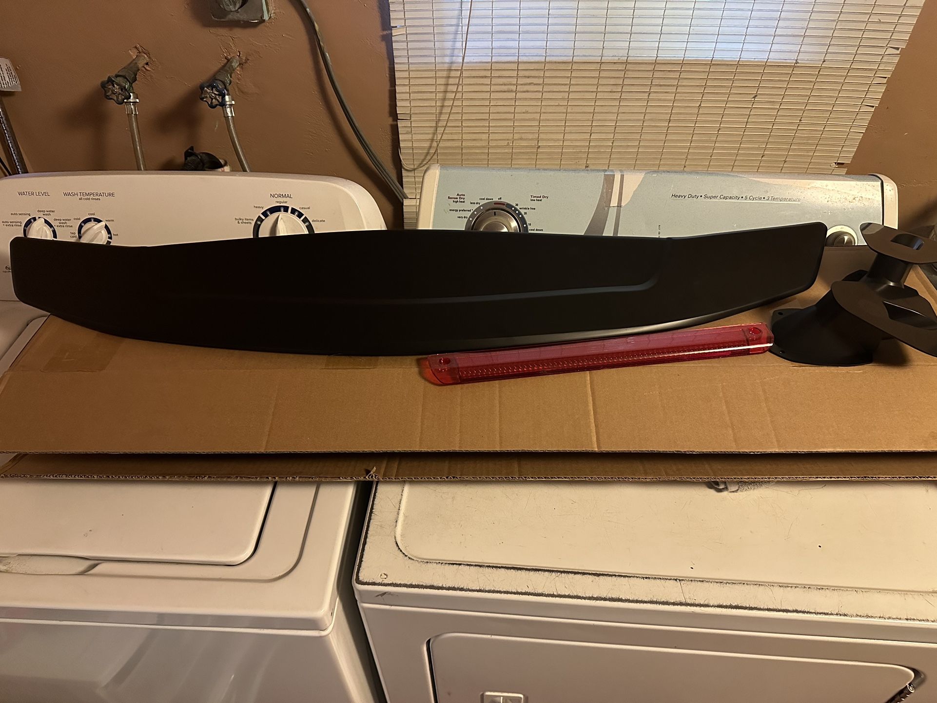 46" Matte Black ABS Rear Trunk Spoiler Wing Tail Lip Kit
