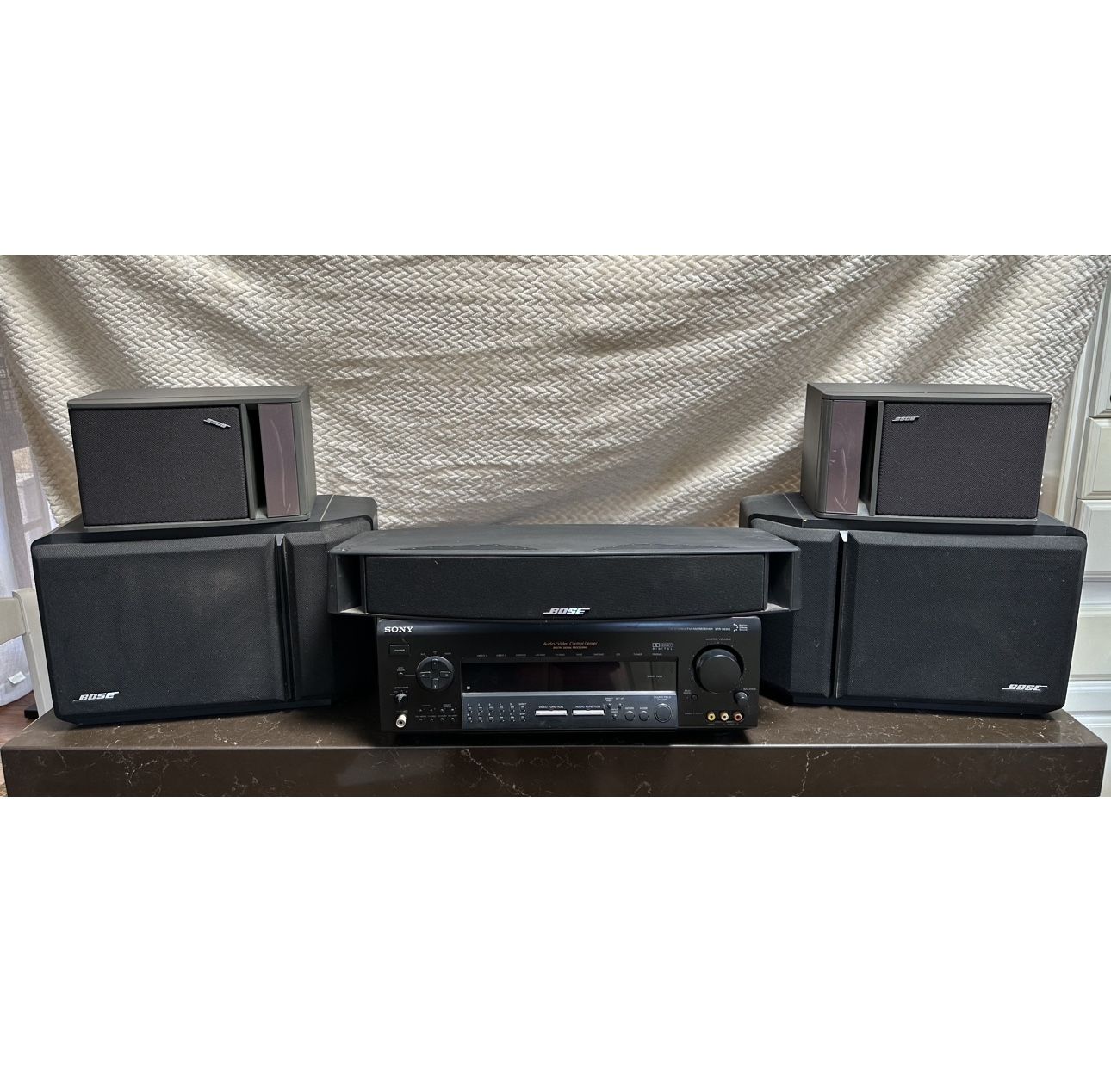 Sony 5 1 dolby surround receiver and 5 bose speakers for sale in long