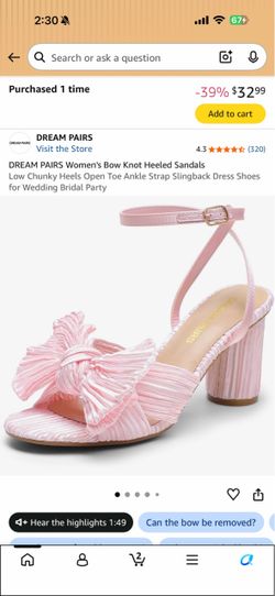 Size 6 pink heels