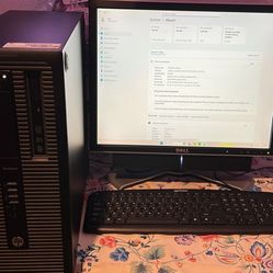Complete Desktop Computer With Speaker, Wi-Fi Keyboard, And Mouse Ready To Go
