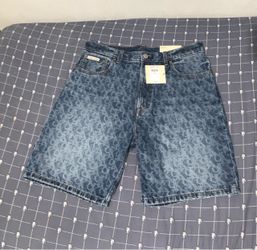 Calvin Klein Allover Monogram 90s Denim Shorts Size: 33 Waist